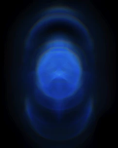 Abstract image of synchronized neural pathways glowing softly in deep blue tones.