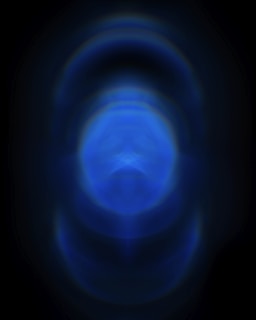 Abstract digital lock symbol glowing softly on dark background
