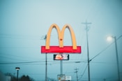 red and white led signage