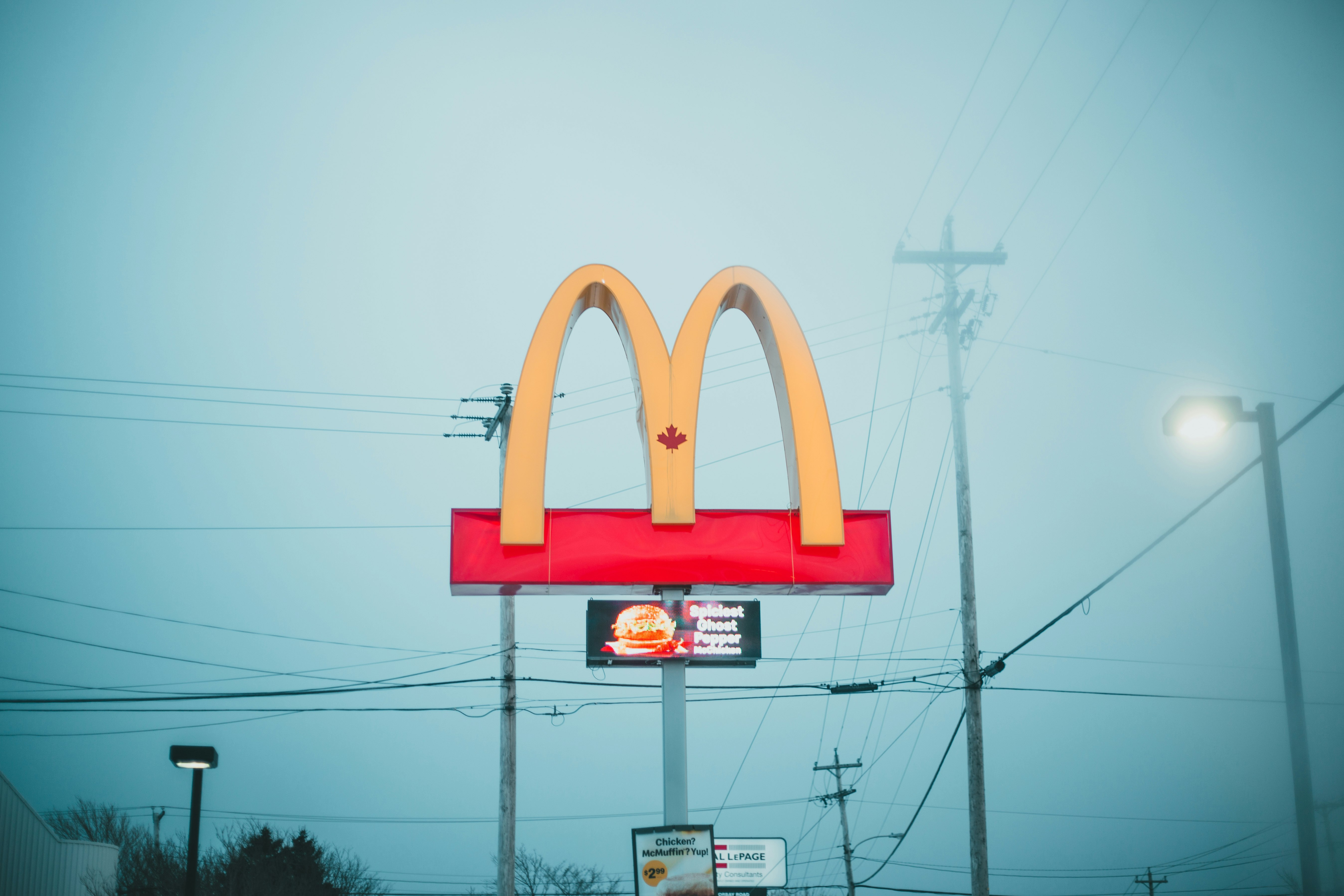 red and white led signage