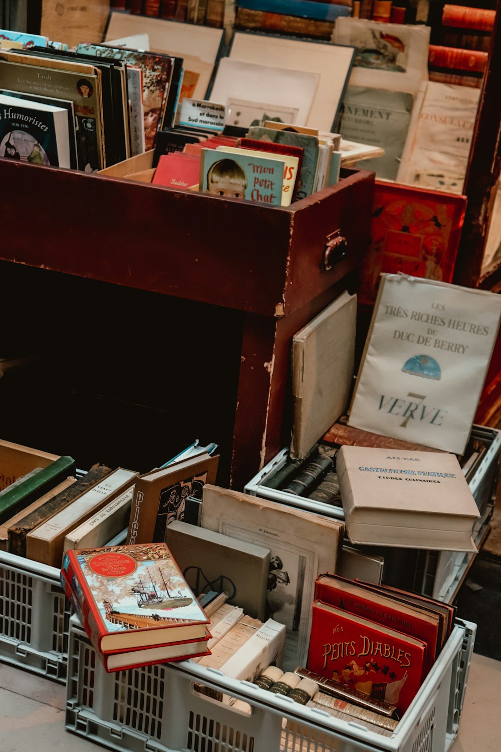 brown wooden shelf with books