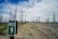 A roadside scene featuring a green mile marker sign displaying 'Mile 9' on a post. The landscape includes barren trees, sparse grass, and a clear sky with scattered clouds. There is an asphalt road leading into the distance surrounded by a natural setting.