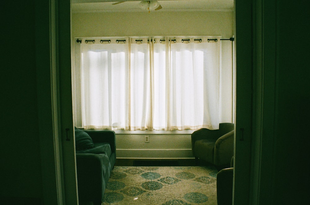 white window curtain on window