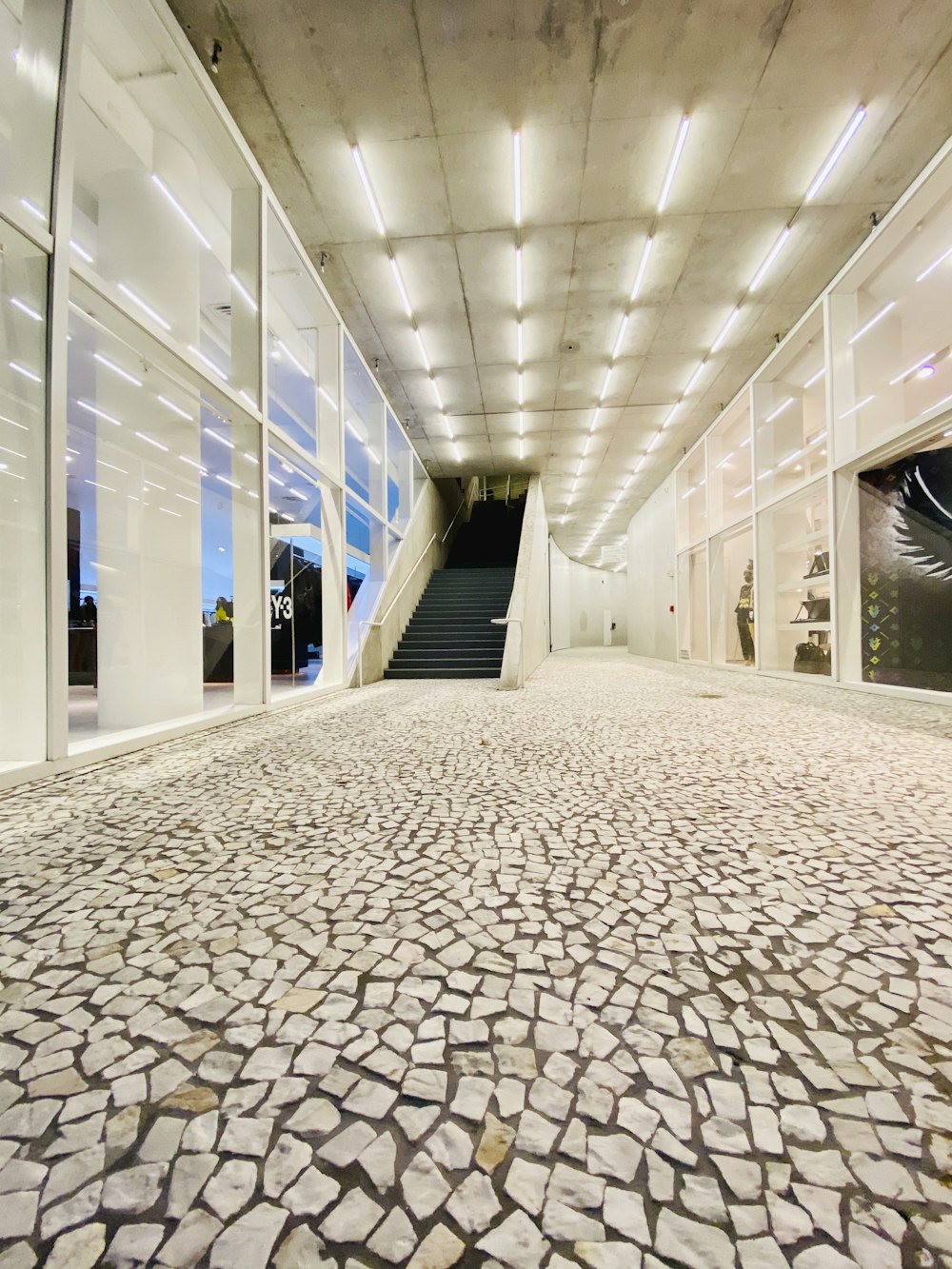 white and black floor tiles