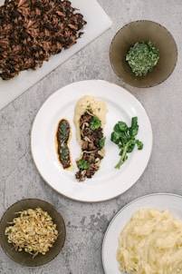 cooked food on white ceramic plate