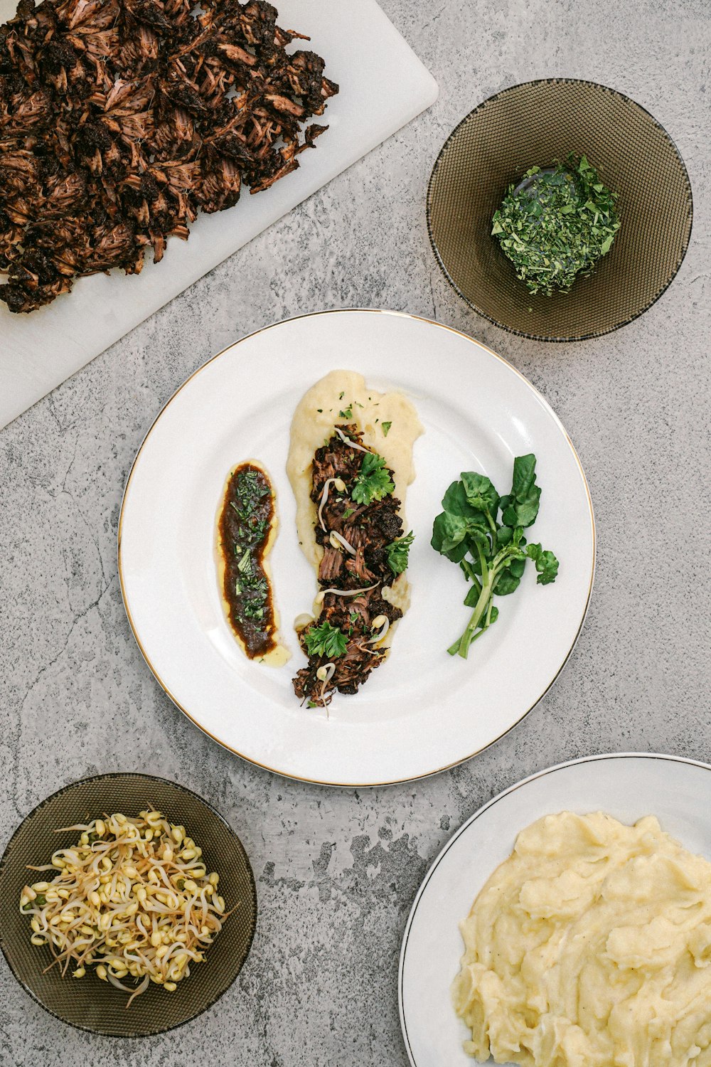 cooked food on white ceramic plate