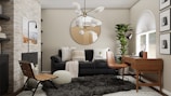 Salón contemporáneo con muebles a medida y decoración minimalista en Bogotá