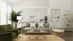 gray and white sofa set