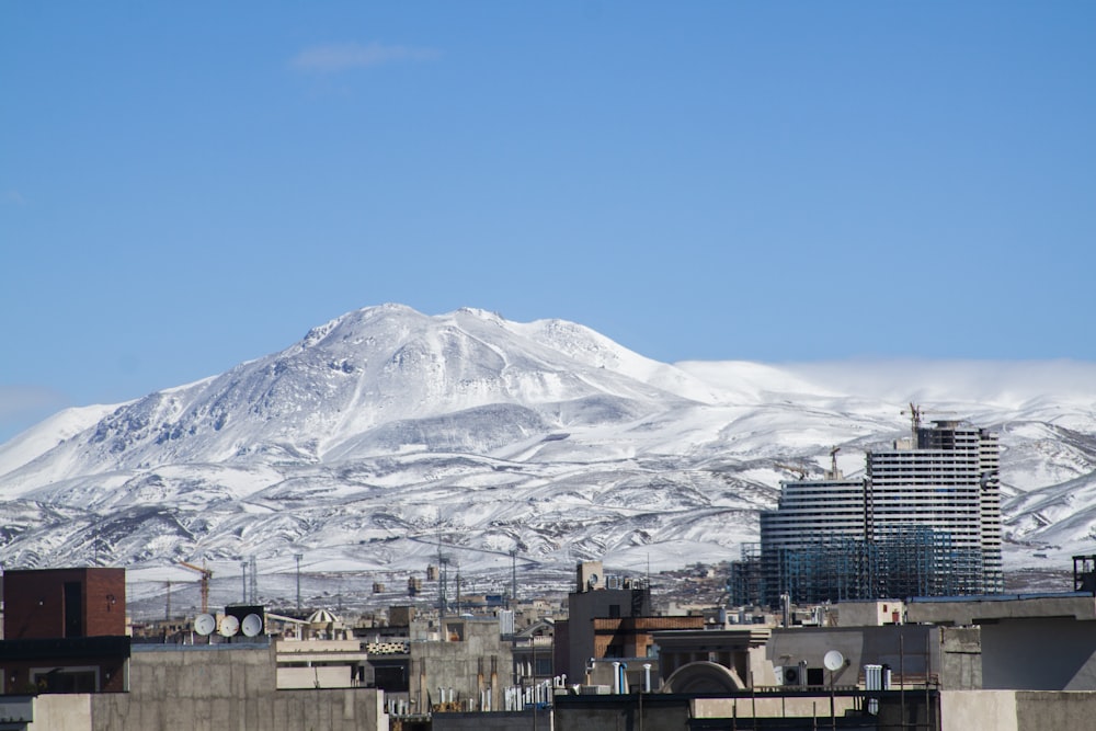 昼間の雪山