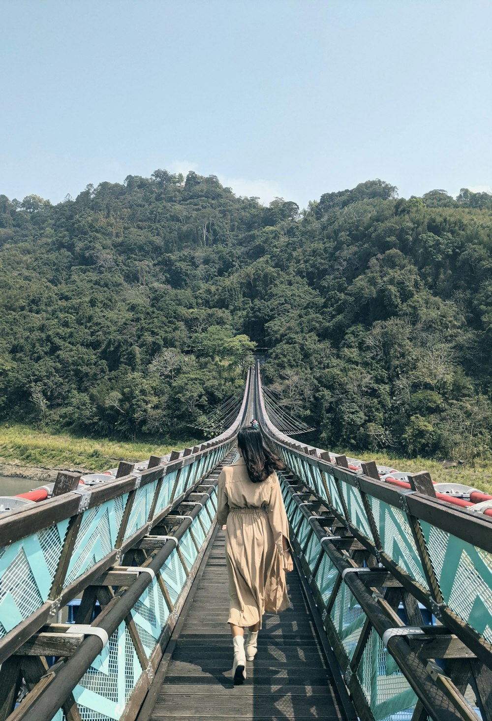 green bridge over the river