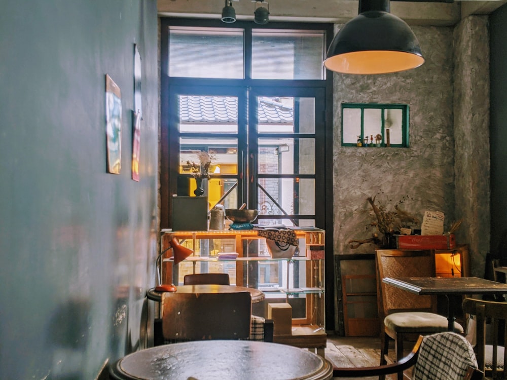 brown wooden chair near table