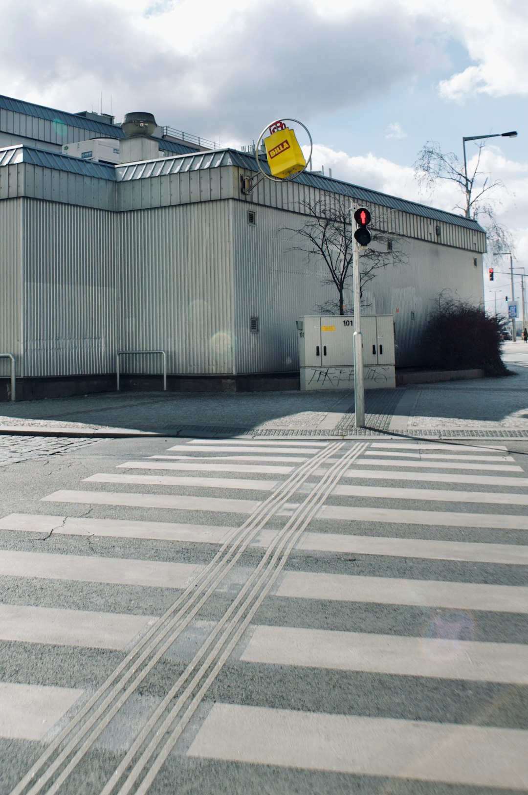 white and black pedestrian line