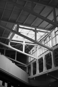 Detailed view of renovated factory interiors.