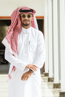 man in white thobe standing