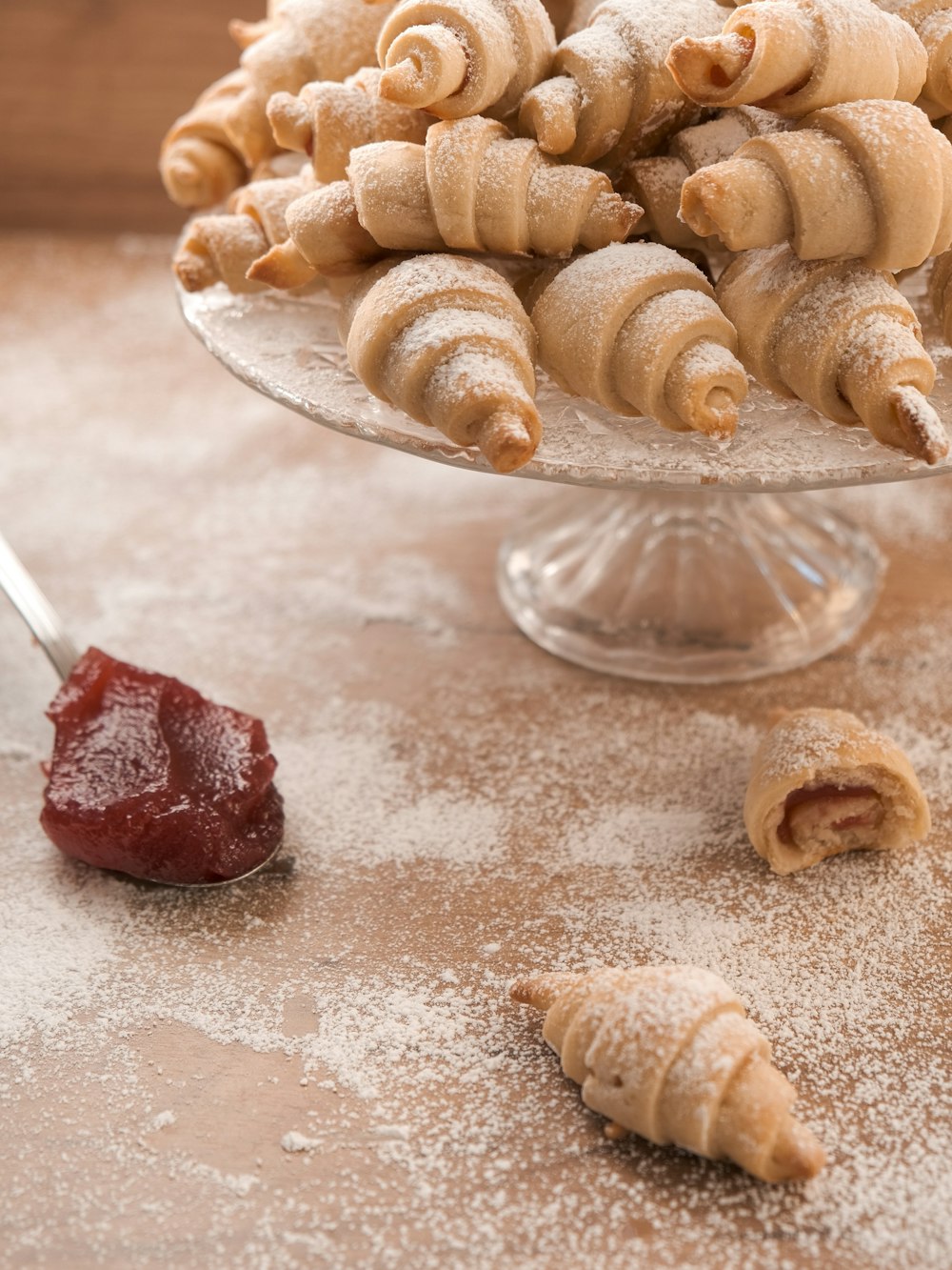 brown and white cookies on clear glass bowl