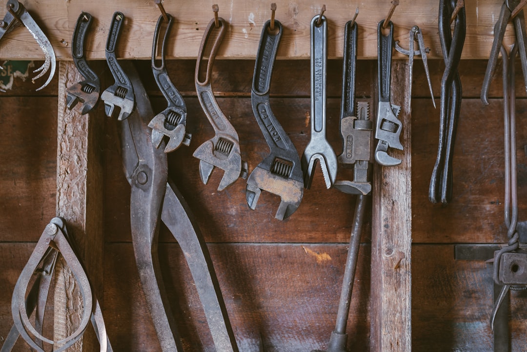 gray and black metal tools