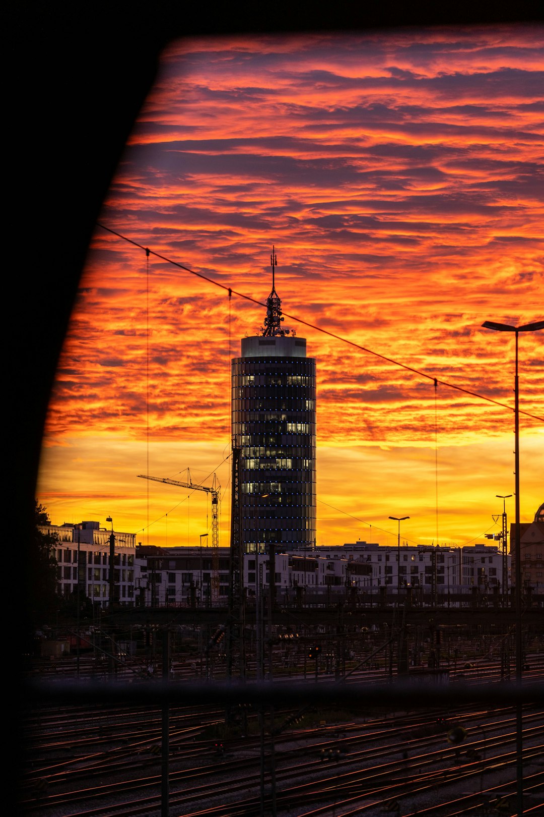 silhouette of building during sunset