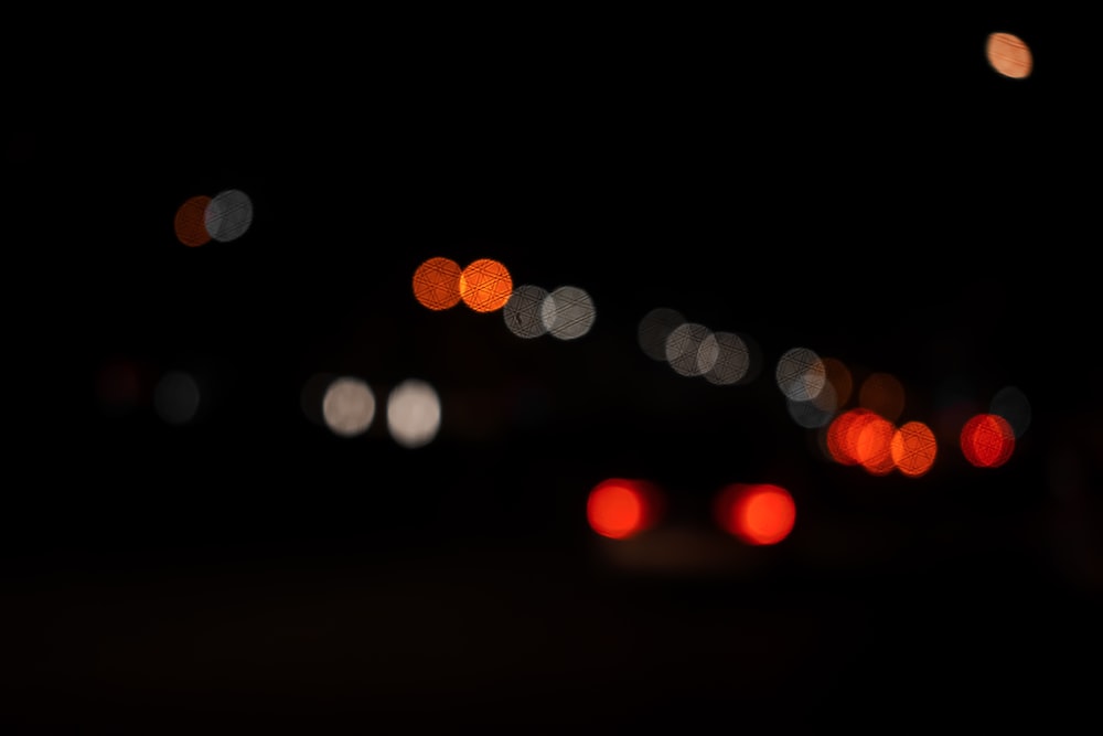 orange and yellow bokeh lights