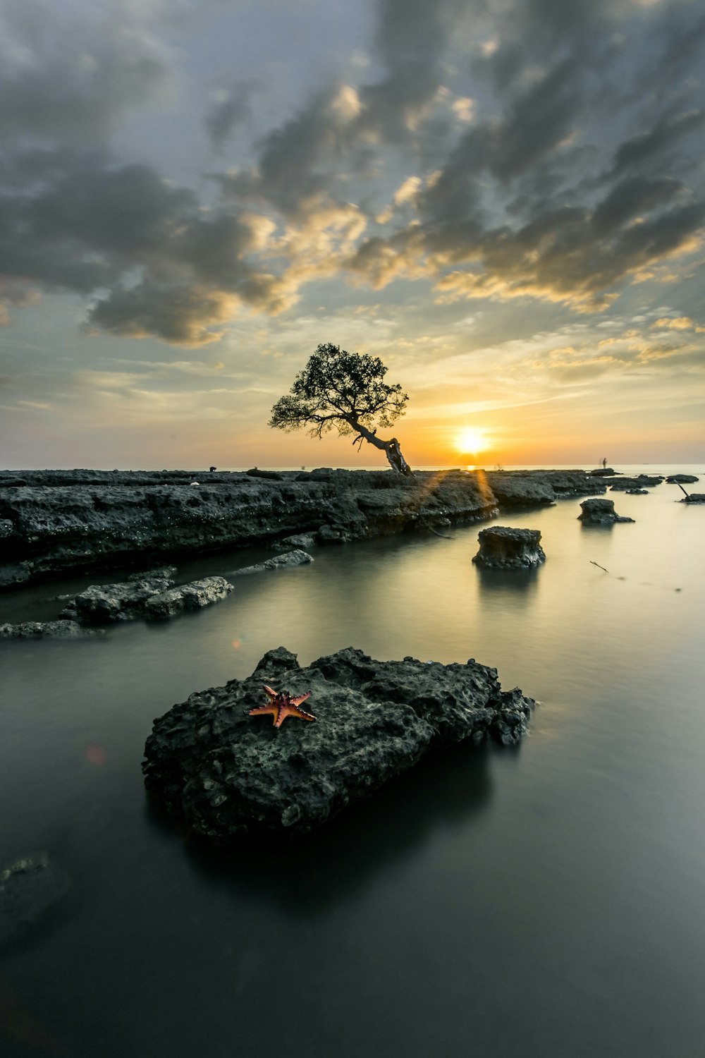 body of water under cloudy sky during daytime