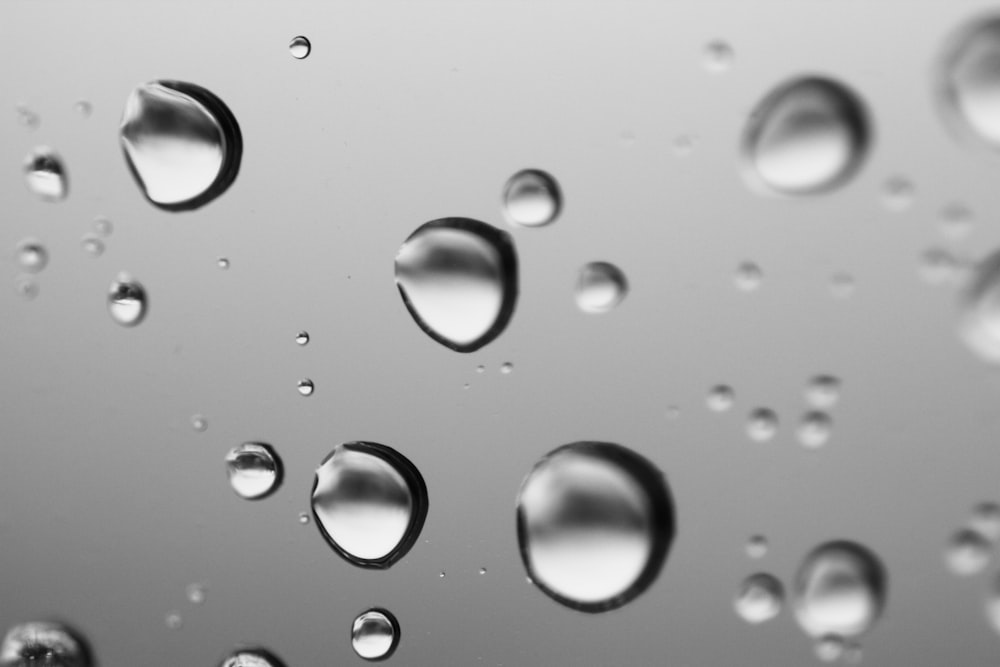 water droplets on clear glass