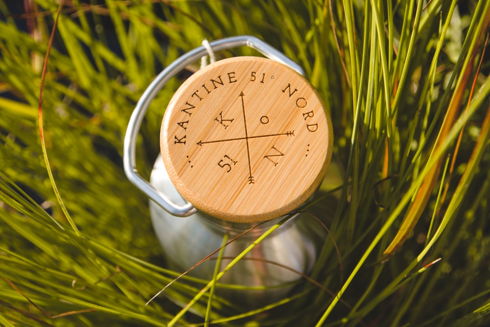 brown wooden round analog clock