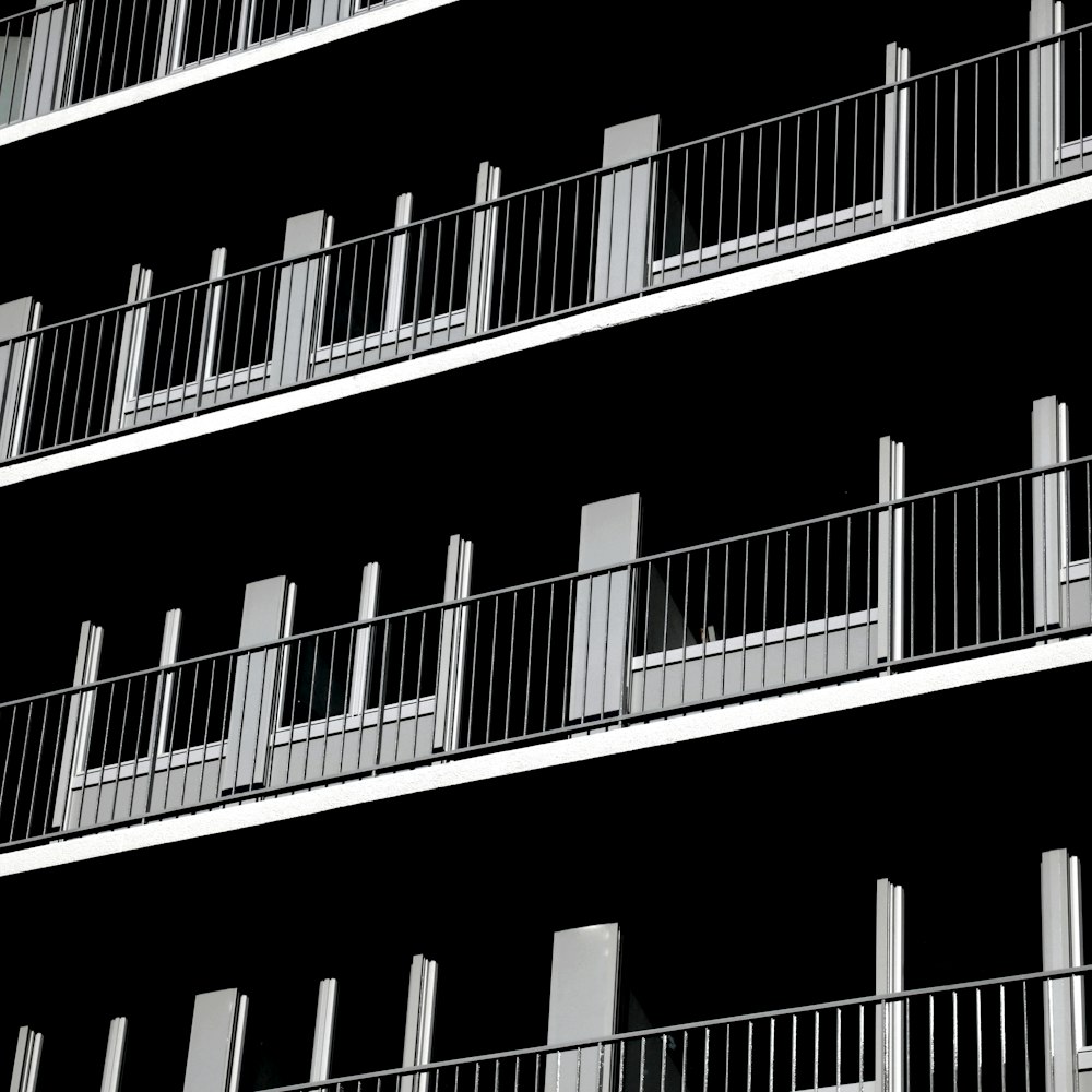 grayscale photo of concrete building