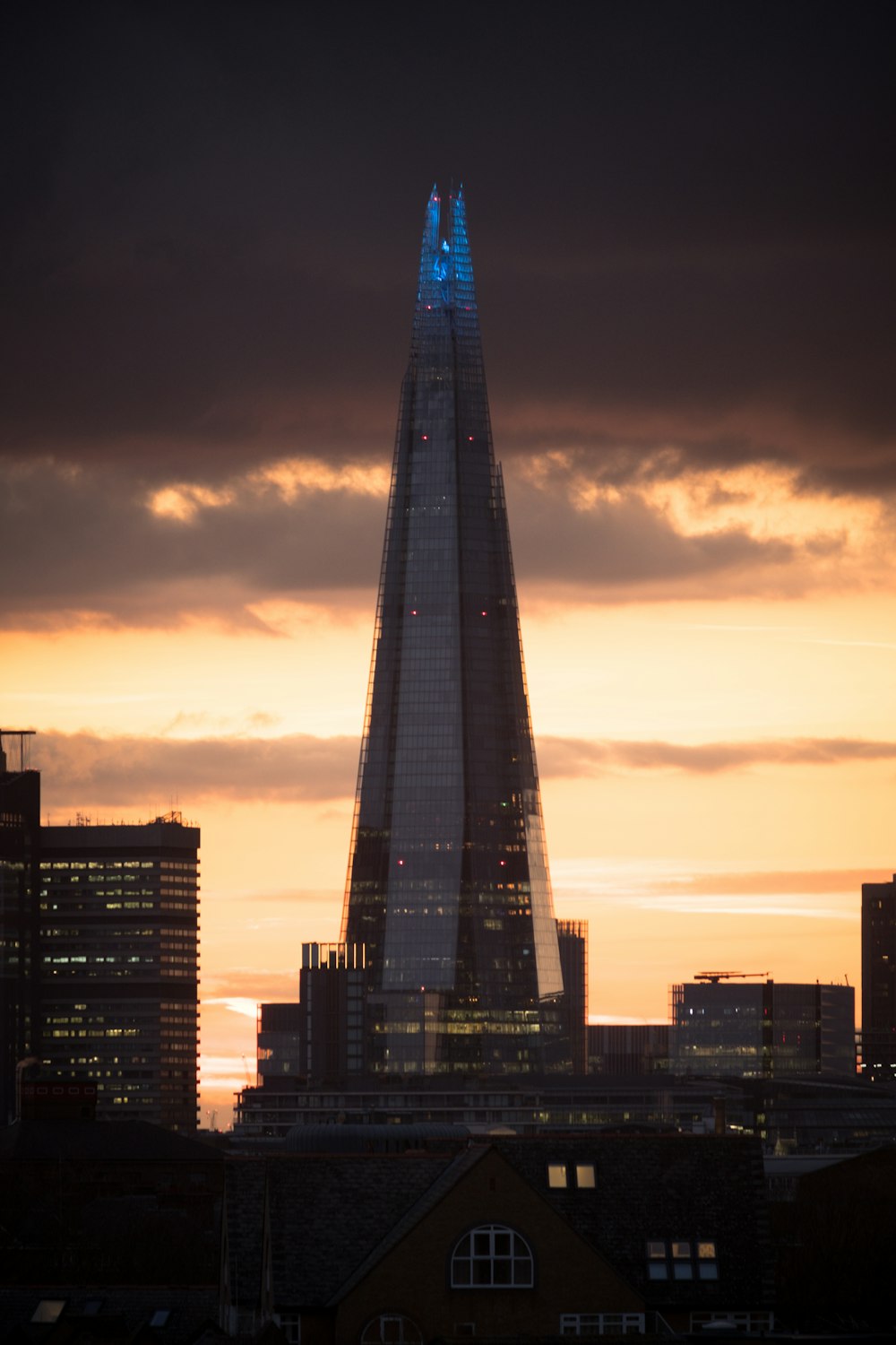 high rise building during night time