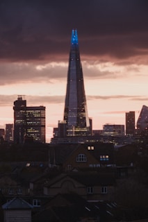 City skyline at dusk illustrating the broad reach of the holding company.