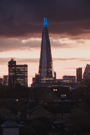 City skyline at dusk highlighting luxury real estate developments reflecting a sense of legacy.