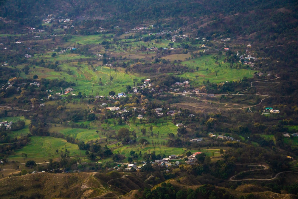 aerial view of green grass field during daytime