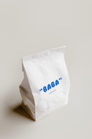 white and blue plastic pack