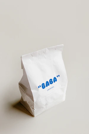white and blue plastic pack