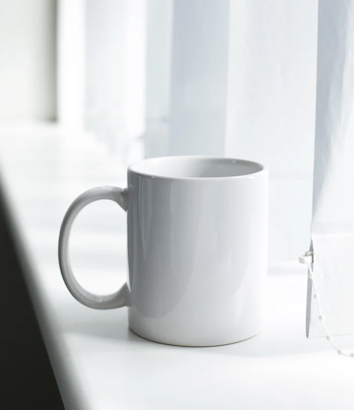 Mug keramik putih polos untuk cetak custom