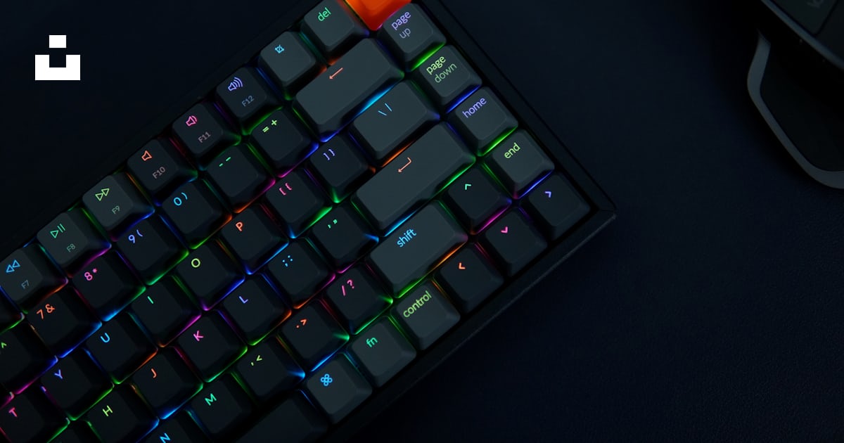 Black and orange computer keyboard photo – Free Keychron k2 Image on ...