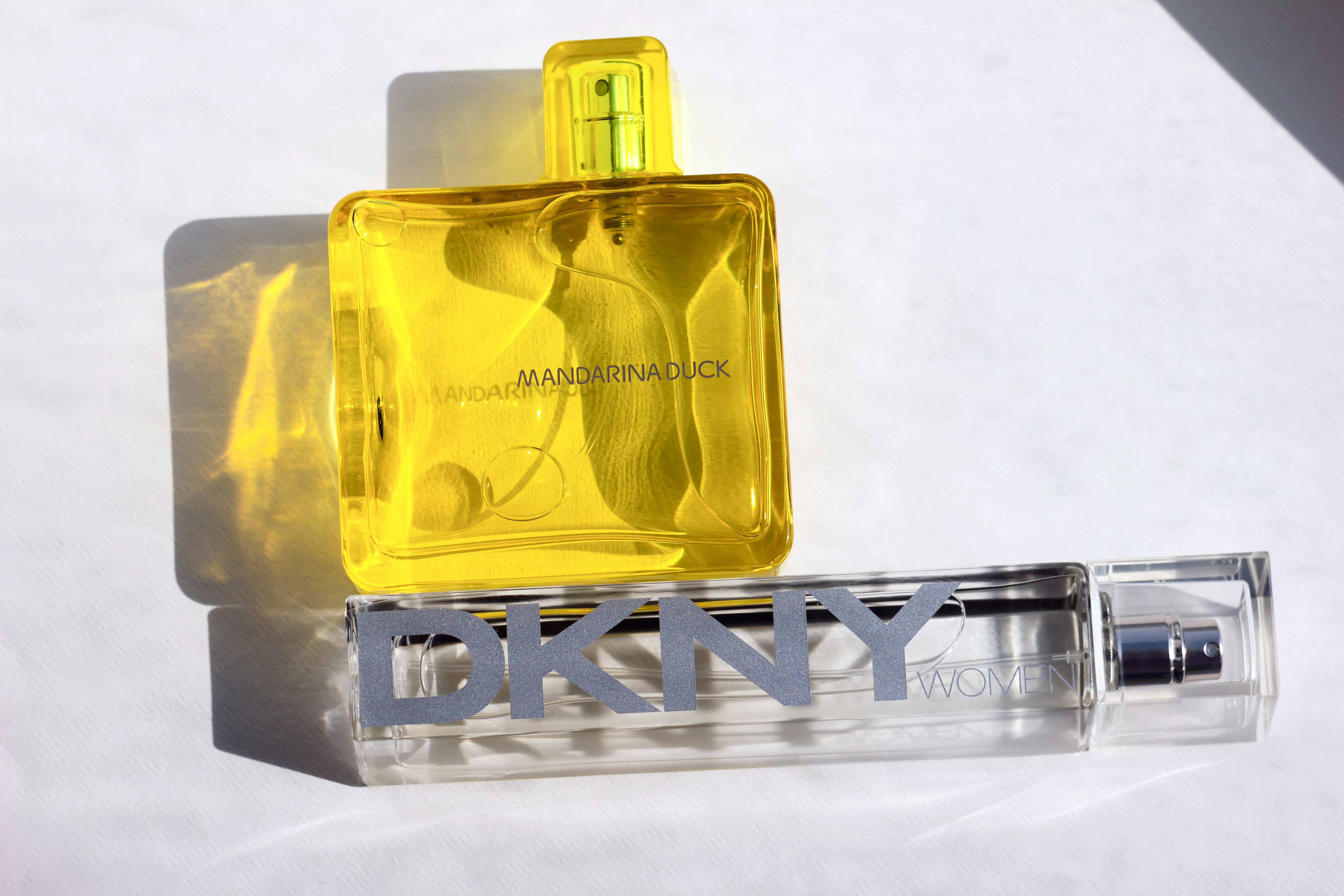 Minimalist glass perfume bottles