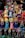 A collection of colorful figurines displayed on shelves, featuring various characters in different costumes including princesses, superheroes, and zombies. The figurines are made in a playful, cartoonish style.