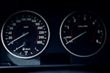 A close-up of a car dashboard displaying two circular gauges. The left gauge displays speed in km/h, ranging from 0 to 260, with a fuel indicator below marked for diesel. The right gauge shows engine revolutions per minute, ranging from 0 to 6, with 'READY' and 'OFF' indicators.