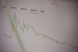 white paper with green line