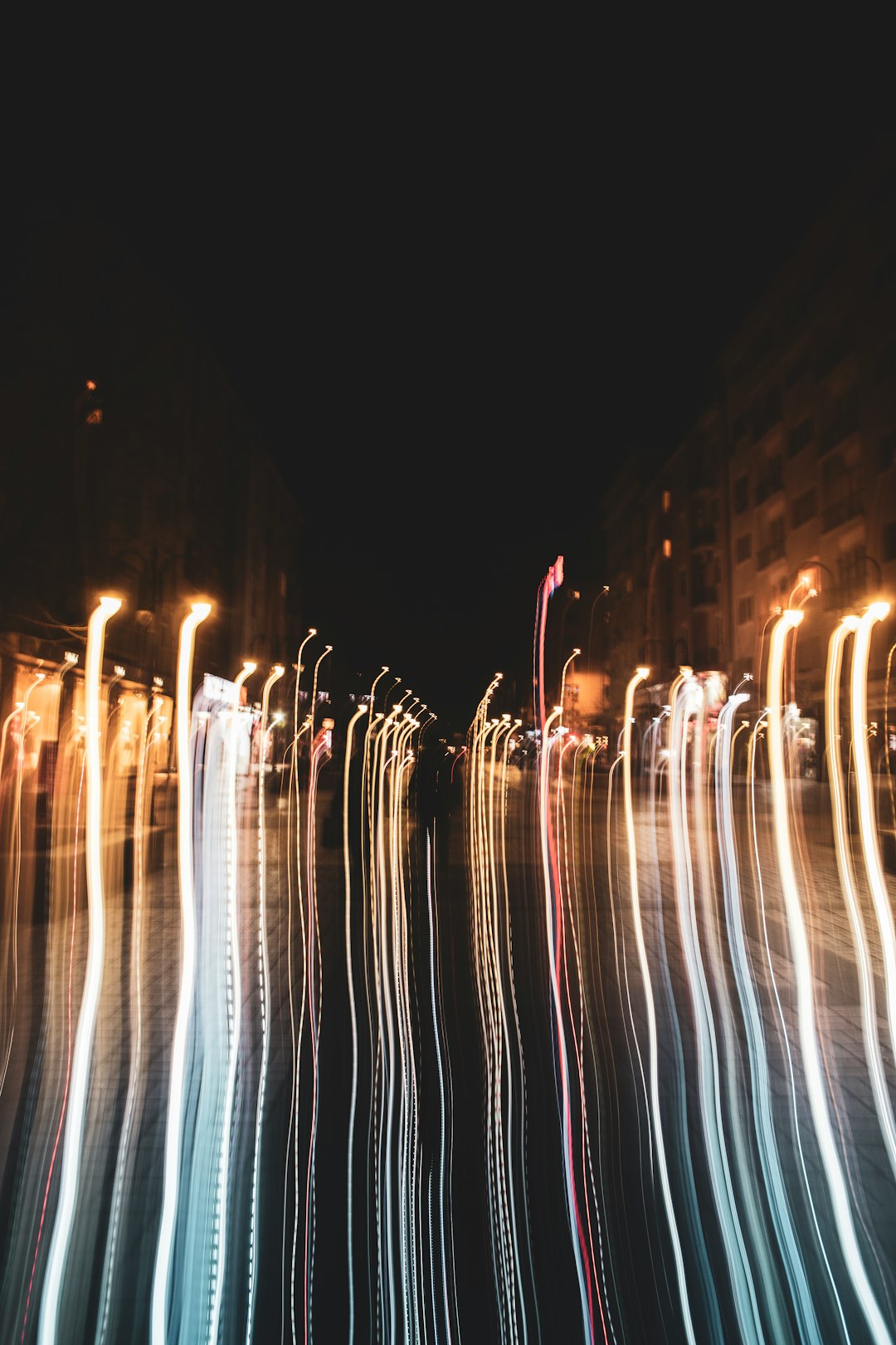 time lapse photography of water fountain during night time