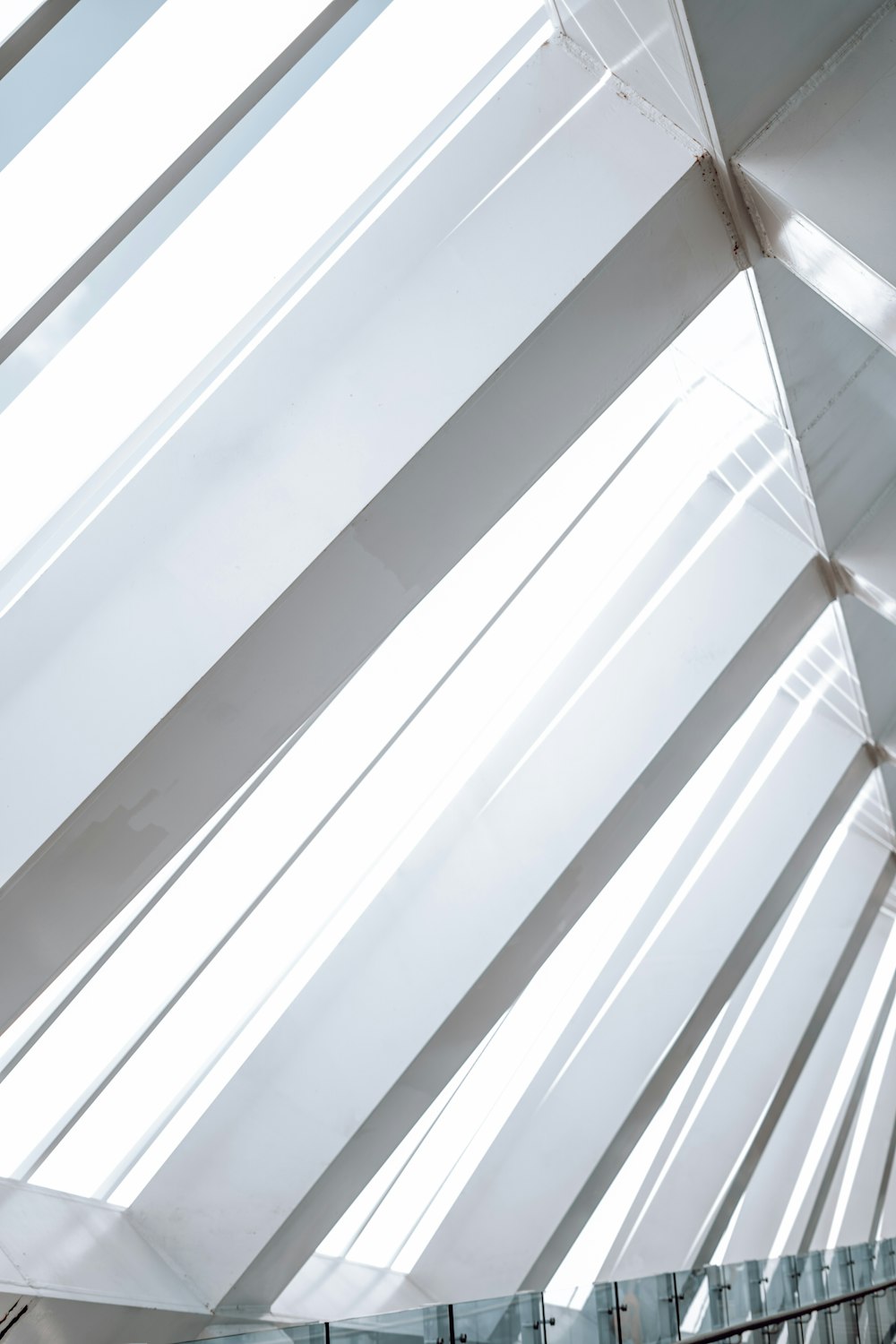 white and gray striped ceiling