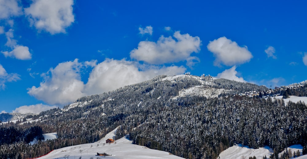 snow covered mountain under blue sky during daytime