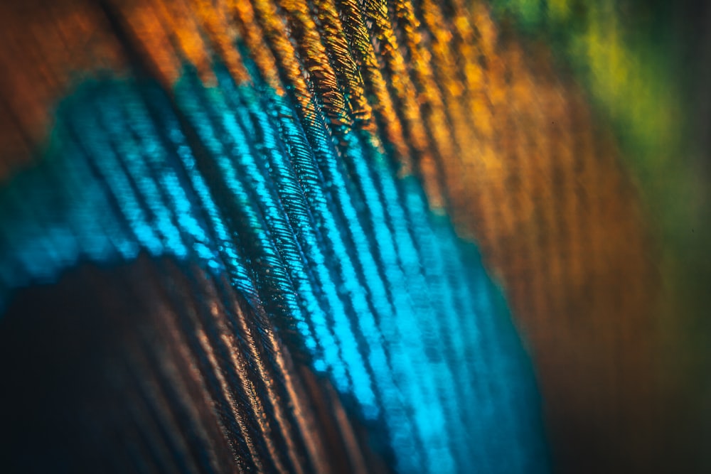 blue brown and green textile