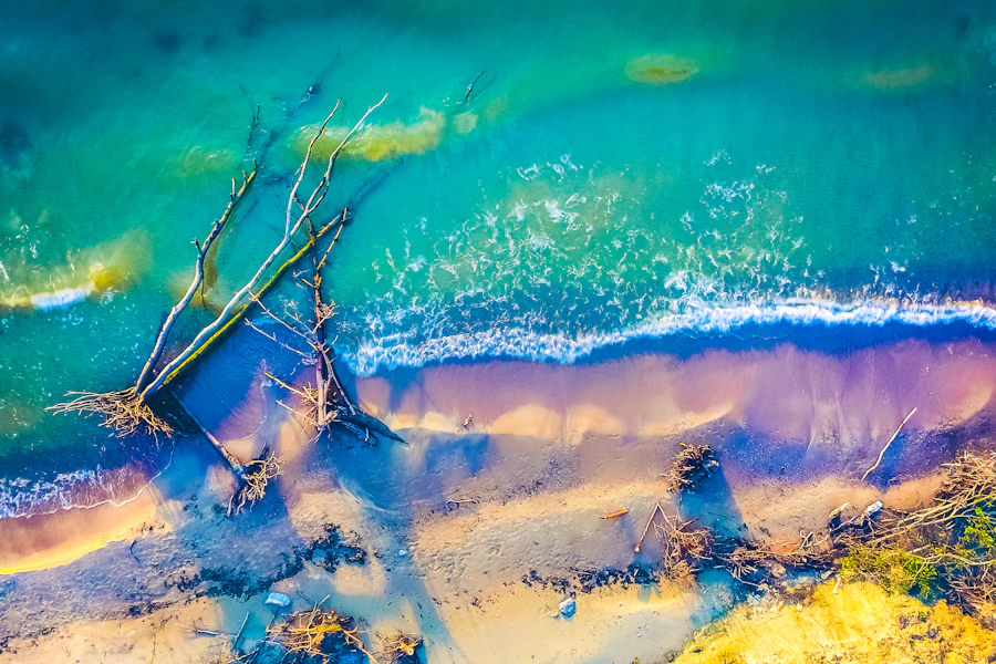 Abstract Lagoon Resin Art Panel