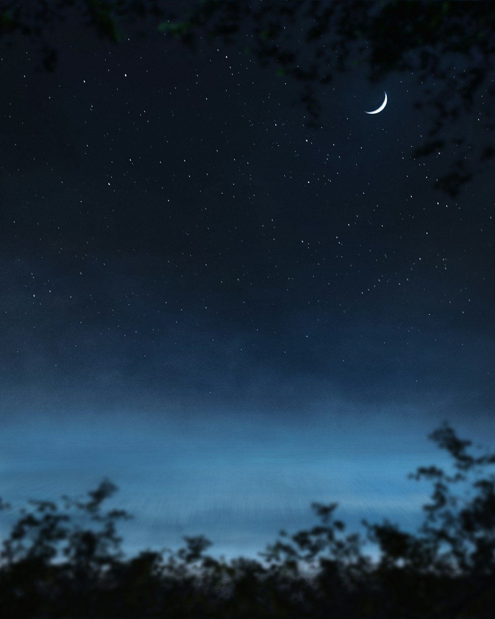 blue sky with stars during night time