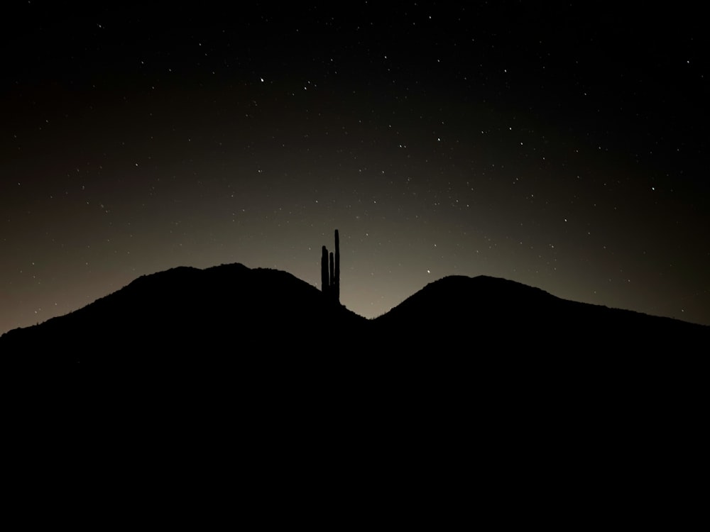 silhouette of mountain under starry night photo – Free Mesa Image on  Unsplash
