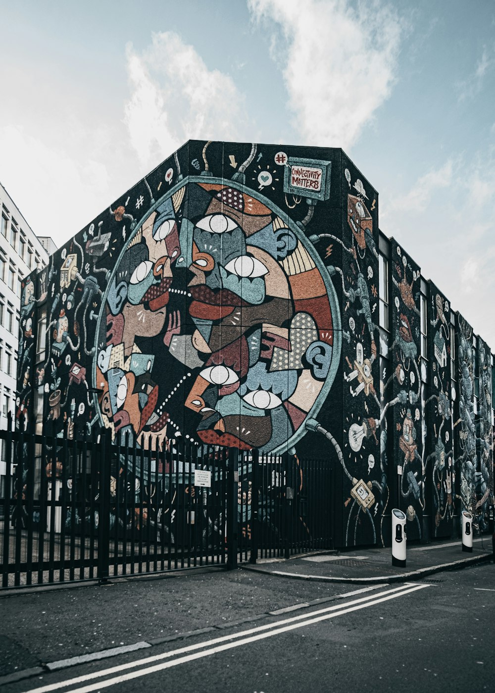 black and red wall graffiti