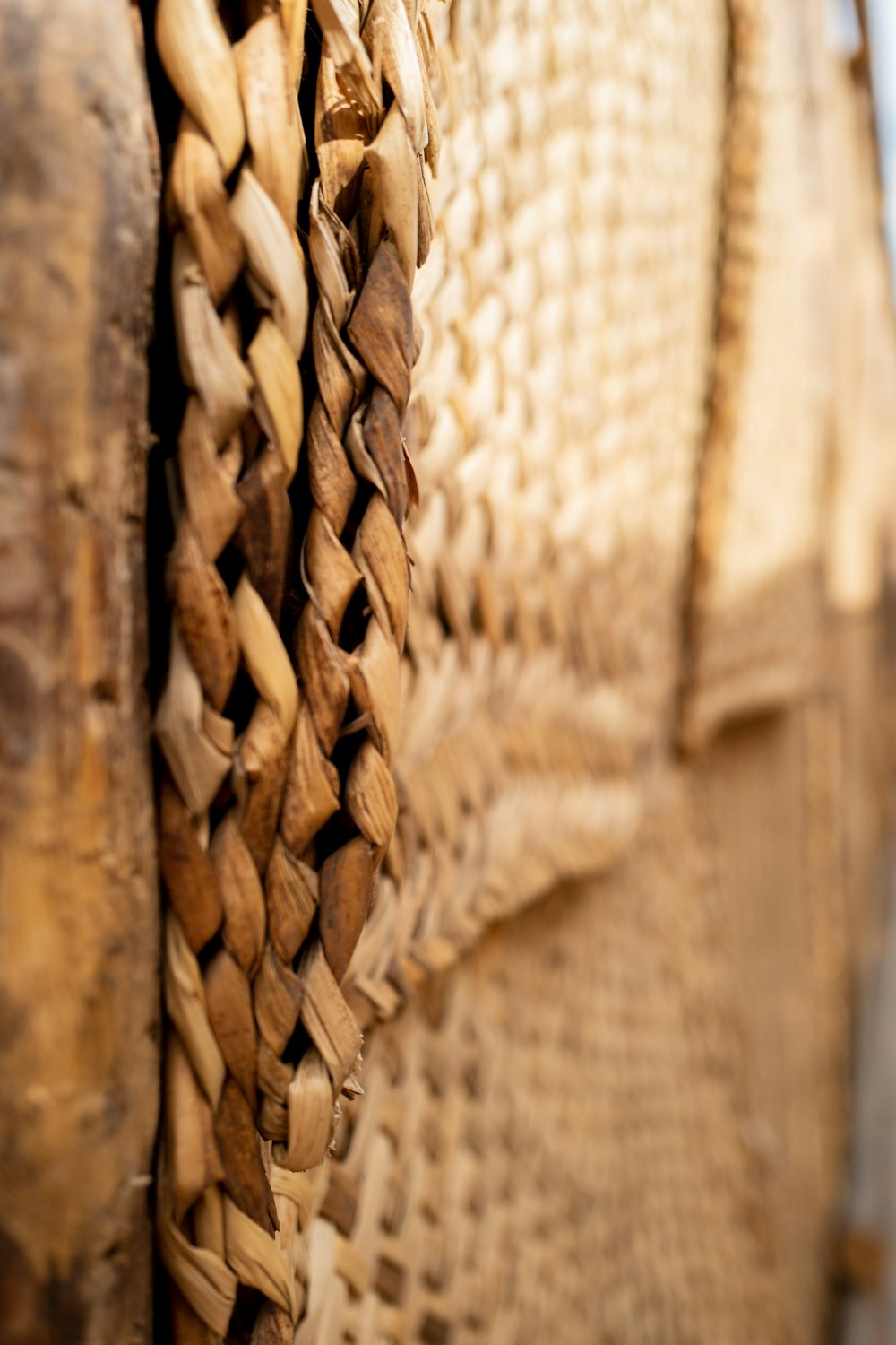 brown wooden fence in close up photography