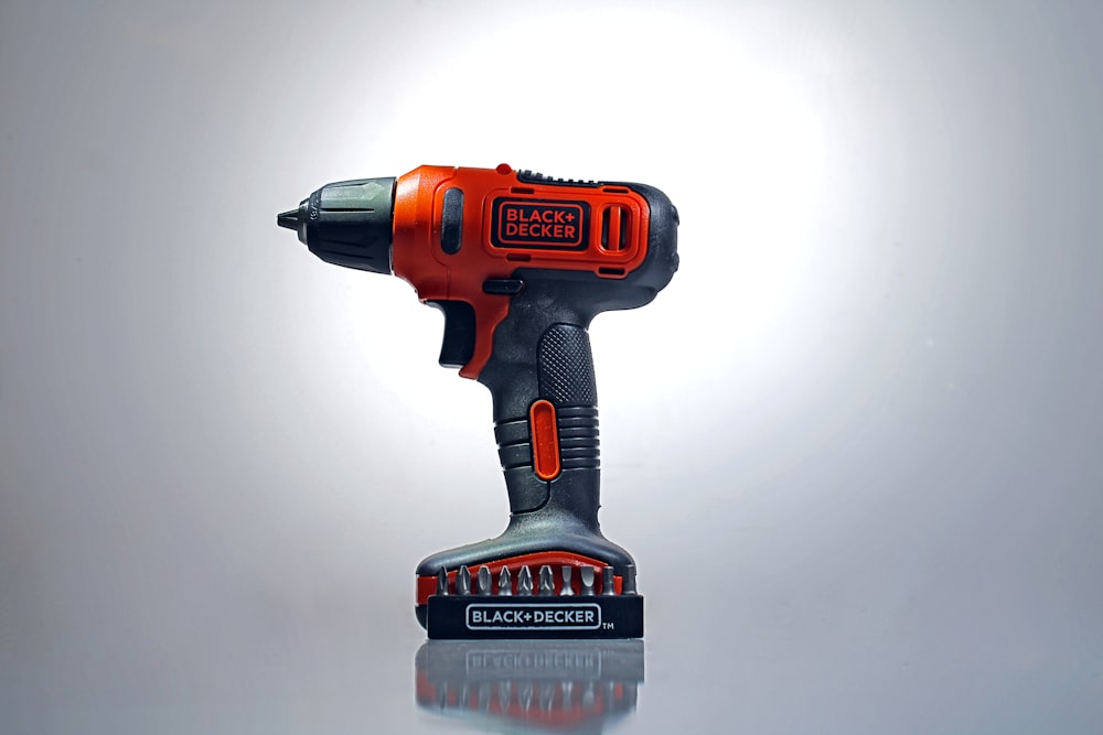 Orange And Black Black Decker Cordless Hand Drill