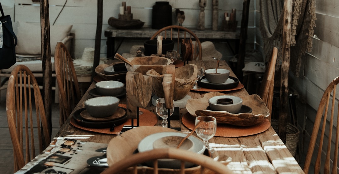 brown wooden bowl on table