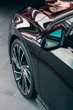 black car with white and black car